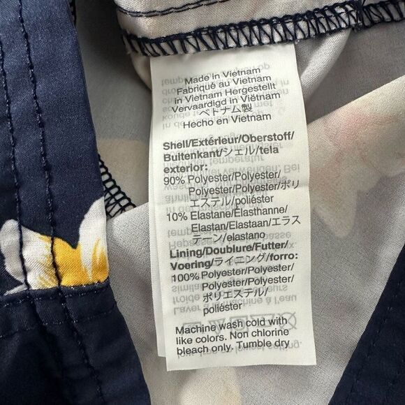 J. Crew Navy Tropical Floral Swim Trunks size Small - Picture 9 of 10